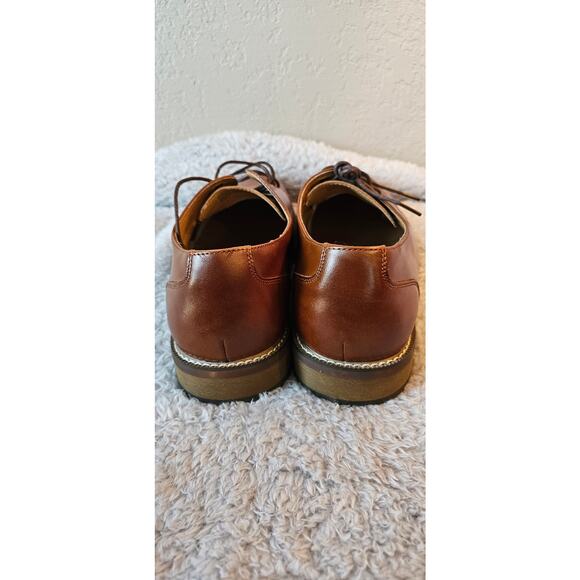 NEW Joseph Abboud Thornton Leather Plain Toe Oxford Dress Shoes Men Size 13D Tan main image 4